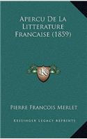 Apercu De La Litterature Francaise (1859)