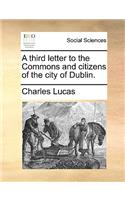 A Third Letter to the Commons and Citizens of the City of Dublin.: (English)