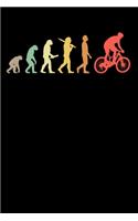 Mountain Biker Notebook: Retro Mountain Biking Evolution 6 x 9 (A5) Graph Paper Squared Journal Gift For Mountain Bikers (108 Pages)