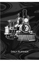 Daily Planner Weekly Calendar: Railway Enthusiast Organizer Undated - Blank 52 Weeks Monday to Sunday -120 Pages- Railroad Notebook Journal Steam Locomotive - Train To-Do List for