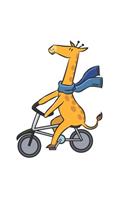 Sporty Giraffe Bike Notebook