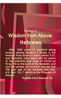 Section 17 Wisdom from Above: Hebrews