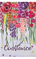 Constance: Personalized Lined Journal - Colorful Floral Waterfall (Customized Name Gifts)