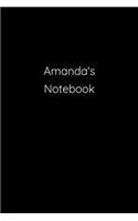 Amanda's Notebook: Notebook / Journal / Diary - 6 x 9 inches (15,24 x 22,86 cm), 150 pages.