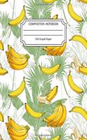 Composition Notebook 5x5 Graph Paper: Awesome Tropical Banana Notebook 8.5 X11 Inches Blank Lined Writing Book