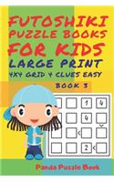 Futoshiki Puzzle Books For kids - Large Print 4 x 4 Grid - 4 clues - Easy - Book 3