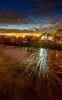 Notebook: River Aire Castleford Blue Water Night Time