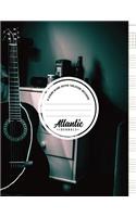 6 String Blank Guitar Tablature Notebook - Late Nite Composition