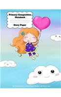 Primary Composition Notebook Story Paper For Girls Grades K-2 Journal Dashed Midline And Picture Space