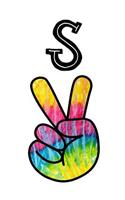 S: Monogrammed Peace Sign Letter S