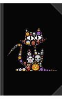 Halloween Cat Journal Notebook: Blank Lined Ruled for Writing 6x9 120 Pages