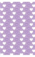 Journal Notebook Hearts Pattern 2: 110 Page Plain Blank Journal For Drawing, Writing, Doodling In Portable 6 x 9 Size(11 My Favorite Plain Journal)