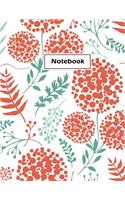 Notebook: Lined Notebook, Large (8.5 x 11 inches), 110 Pages - Abstract Floral Cover