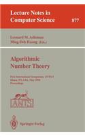 Algorithmic Number Theory: First International Symposium, Ants-I, Ithaca, Ny, Usa, May 6 - 9, 1994. Proceedings