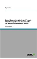 Georgi Gospodinovs Lyrik und Prosa in 
