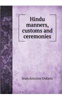 Hindu Manners, Customs and Ceremonies