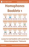 HOMOPHONES BOOKLETS 1 - Fun & Easy-to-Read 15 Booklets with words from Picture Homophones(TM) flashcards SET 1
