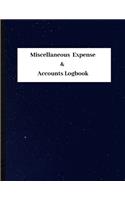 Miscellaneous Expense and Accounts Logbook