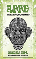 Malbuch für Erwachsene - Stressabbauende Tiermotive - Mandala Tier - Affe