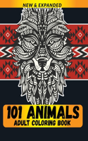 101 Animals Adult Coloring Book