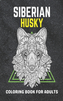 Siberian husky coloring book for adults