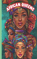 African Queens Adult Coloring Book