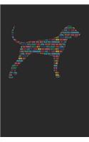 Bluetick Coonhound Notebook 'Word Cloud' - Gift for Bluetick Coonhound Lovers - Bluetick Coonhound Journal