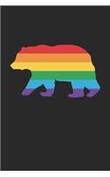 Bear Notebook - Gay Pride Flag Rainbow Bear LGBT Pride Month - Bear Journal