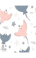 Notebook by c cher: Cute stingray cover and Dot Graph Line Sketch pages, Extra large (8.5 x 11) inches, 110 pages, White paper, Sketch, Notebook journal(1 Cute Stingray Notebook)