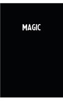 Magic: Blank Lined Notebook Journal With Black Background - Nice Gift Idea