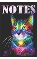 Notes: Cat Notebook, Diary size 6x9