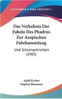 Das Verhaltnis Der Fabeln Des Phadrus Zur Asopischen Fabelsammlung