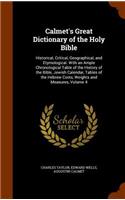 Calmet's Great Dictionary of the Holy Bible