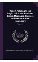 Report Relating to the Registration and Return of Births, Marriages, Divorces and Deaths in New Hampshire; Volume 15