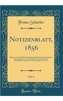 Notizenblatt, 1856, Vol. 6