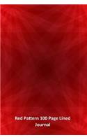 Red Pattern 100 Page Lined Journal: 100 Page Lined Journal