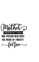 Mother Hood Life: Portable Notebook: 6" x 9" Notebook With A Graphic Cover Quote or Saying for Moms: Awesome gift idea for Mothers, Mom, Grandma and women