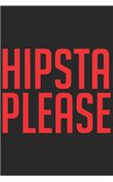 Hipsta Please: HIPSTA PLEASE: Notebook / Journal gift (6 x 9 inch - 110 pages - checkered / graphpaper 5x5)