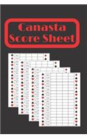 Canasta Score Sheets: Canasta Score Book - Scorebook of 120 Score Sheet Pages For Canasta Games - Canasta for ScoreKeeping - Canasta Scoring record notepad - Canasta Scor