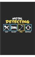 Metal Detecting: 6x9 Metal Detector - blank with numbers paper - notebook - notes