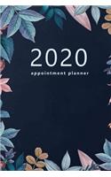 2020 Appointment Planner: Hourly agenda. Monthly and Weekly planner. Week on 2 pages. Square layout. Schedule, arrange, plan events. Monday start week. 9.0" x 6.0". Portable.