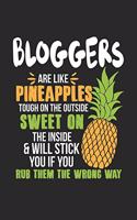 Bloggers Are Like Pineapples. Tough On The Outside Sweet On The Inside: Blogger. Graph Paper Composition Notebook to Take Notes at Work. Grid, Squared, Quad Ruled. Bullet Point Diary, To-Do-List or Journal For Men and Wo