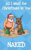 All I Want For Christmas Is You Naked: Fun Christmas Santa Notebook and Journal for Writing with Funny Cartoon and Message Cover Design