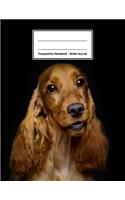 Composition Notebook - Bullet Journal: English Cocker Spaniel - 109 pages 8.5"x11" - Dotted Journal - Grid Notebook - Gift For Kids Teenager Adult Teacher Student - Journal - Dog Lover