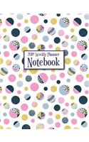 2019 Weekly Planner Notebook: Pretty Polka Dot Plan and Organize January - December
