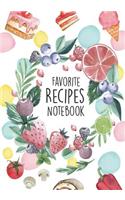 Favorite Recipes Notebook