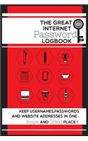 Internet Password Log Book