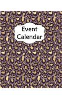 Event Calendar: Perpetual Record Book for Important Celebrations Birthdays Anniversaries with Monthly Address List Burgandy Animal