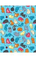 My Big Fat Bullet Journal for Cat Lovers Fun Cat Pattern 9: Jumbo Sized Dot Style Bullet Journal Notebook - 300 Plus Numbered Pages with 300 Dot Grid Pages, 6 Index Pages and 2 Key Pages in Large 8.5 X 11 Siz