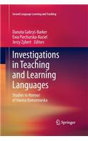 Investigations in Teaching and Learning Languages